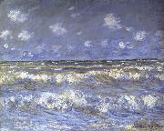 Claude Monet A Stormy Sea painting